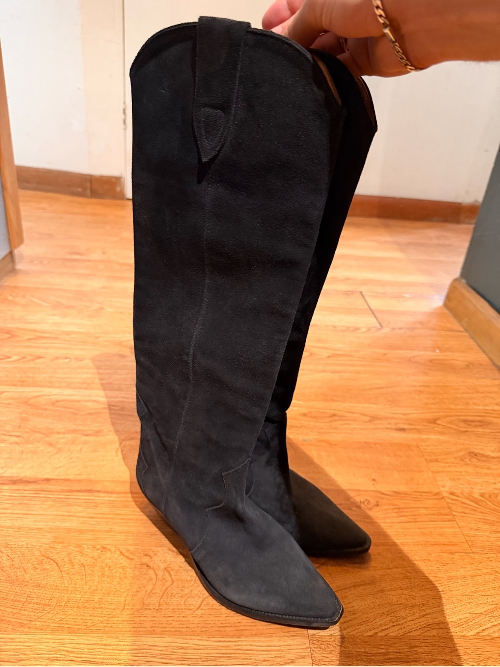 Isabel Marant Denvee Pointed Toe Knee Length Boots - Picture 4 of 8